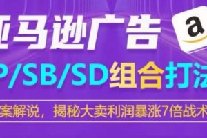 亚马逊SP/SB/SD广告组合打法，揭秘大卖利润暴涨7倍战术